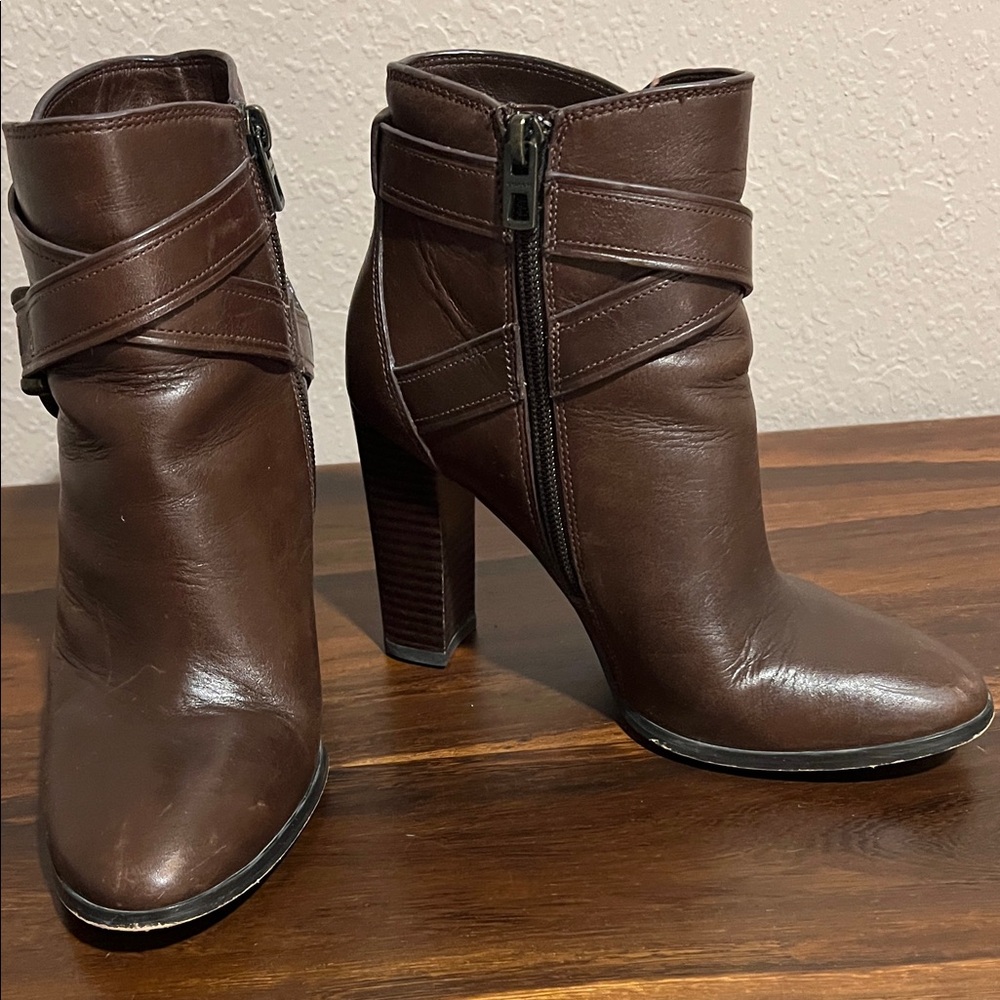 Coach Dark Brown Heeled Boots